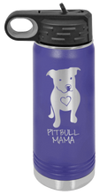 Load image into Gallery viewer, Pitbull Mama Laser Engraved Water Bottle (Etched)
