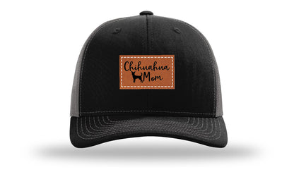 Chihuahua Mom Leather Patch Richardson 112 Hat