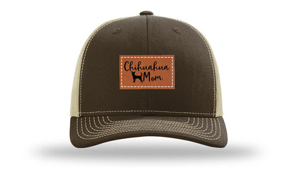 Chihuahua Mom Leather Patch Richardson 112 Hat