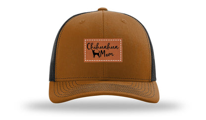 Chihuahua Mom Leather Patch Richardson 112 Hat