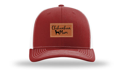 Chihuahua Mom Leather Patch Richardson 112 Hat