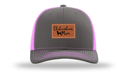 Chihuahua Mom Leather Patch Richardson 112 Hat