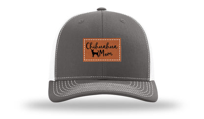 Chihuahua Mom Leather Patch Richardson 112 Hat