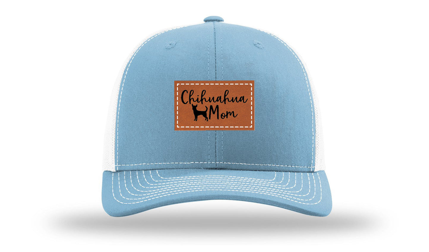 Chihuahua Mom Leather Patch Richardson 112 Hat