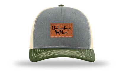 Chihuahua Mom Leather Patch Richardson 112 Hat