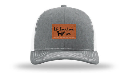 Chihuahua Mom Leather Patch Richardson 112 Hat