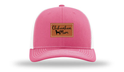 Chihuahua Mom Leather Patch Richardson 112 Hat