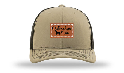 Chihuahua Mom Leather Patch Richardson 112 Hat