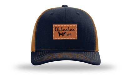 Chihuahua Mom Leather Patch Richardson 112 Hat