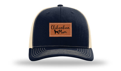 Chihuahua Mom Leather Patch Richardson 112 Hat