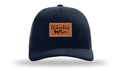 Chihuahua Mom Leather Patch Richardson 112 Hat