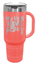 Load image into Gallery viewer, My Kids Have Paws 40oz Handle Mug Laser Engraved
