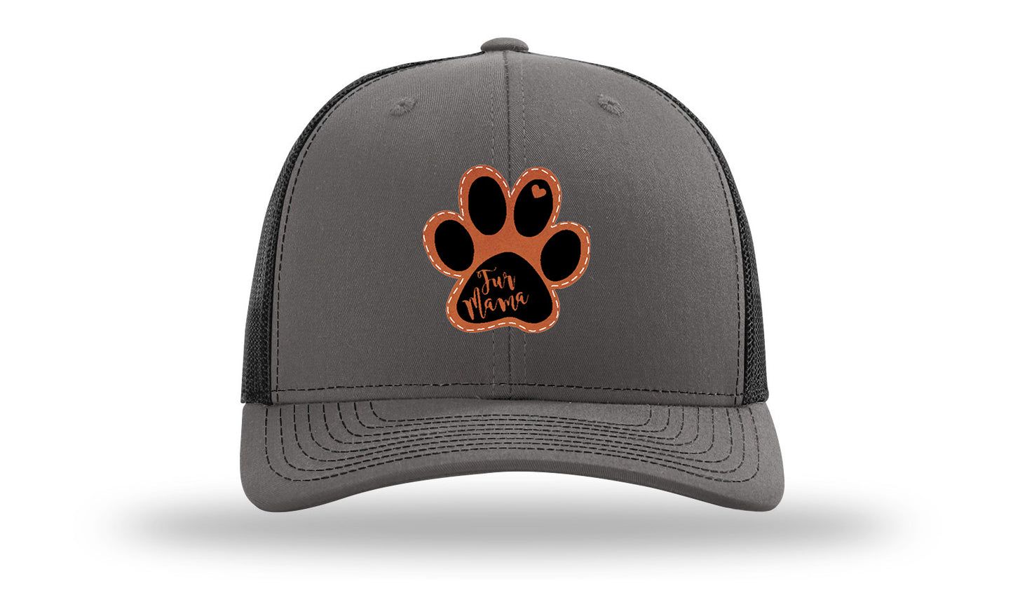 Fur Mama Leather Patch Richardson 112 Hat-Charcoal / Black