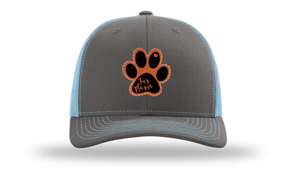 Fur Mama Leather Patch Richardson 112 Hat-Charcoal / Columbia Blue