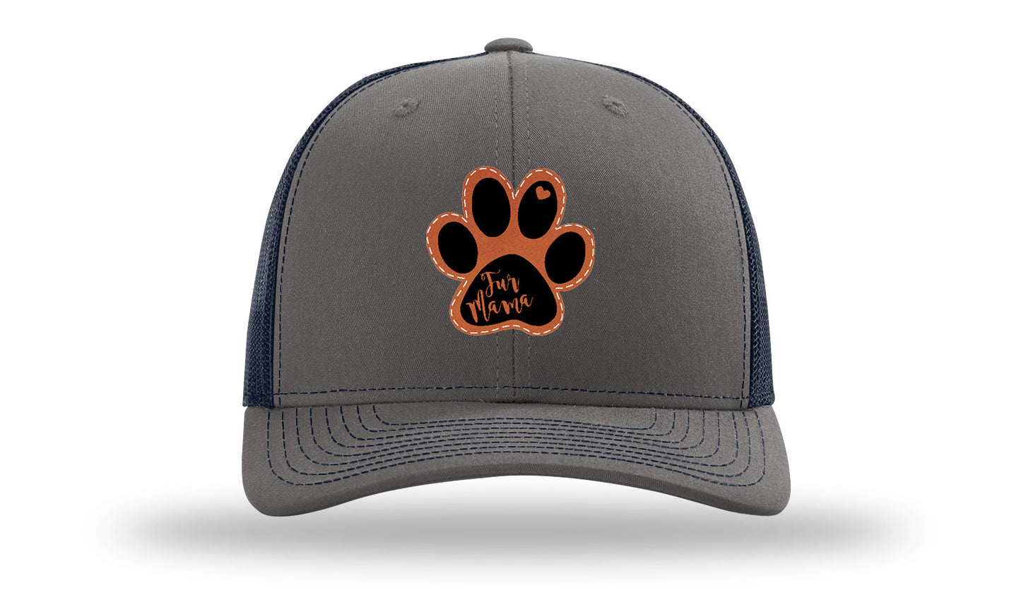 Fur Mama Leather Patch Richardson 112 Hat-Charcoal / Navy