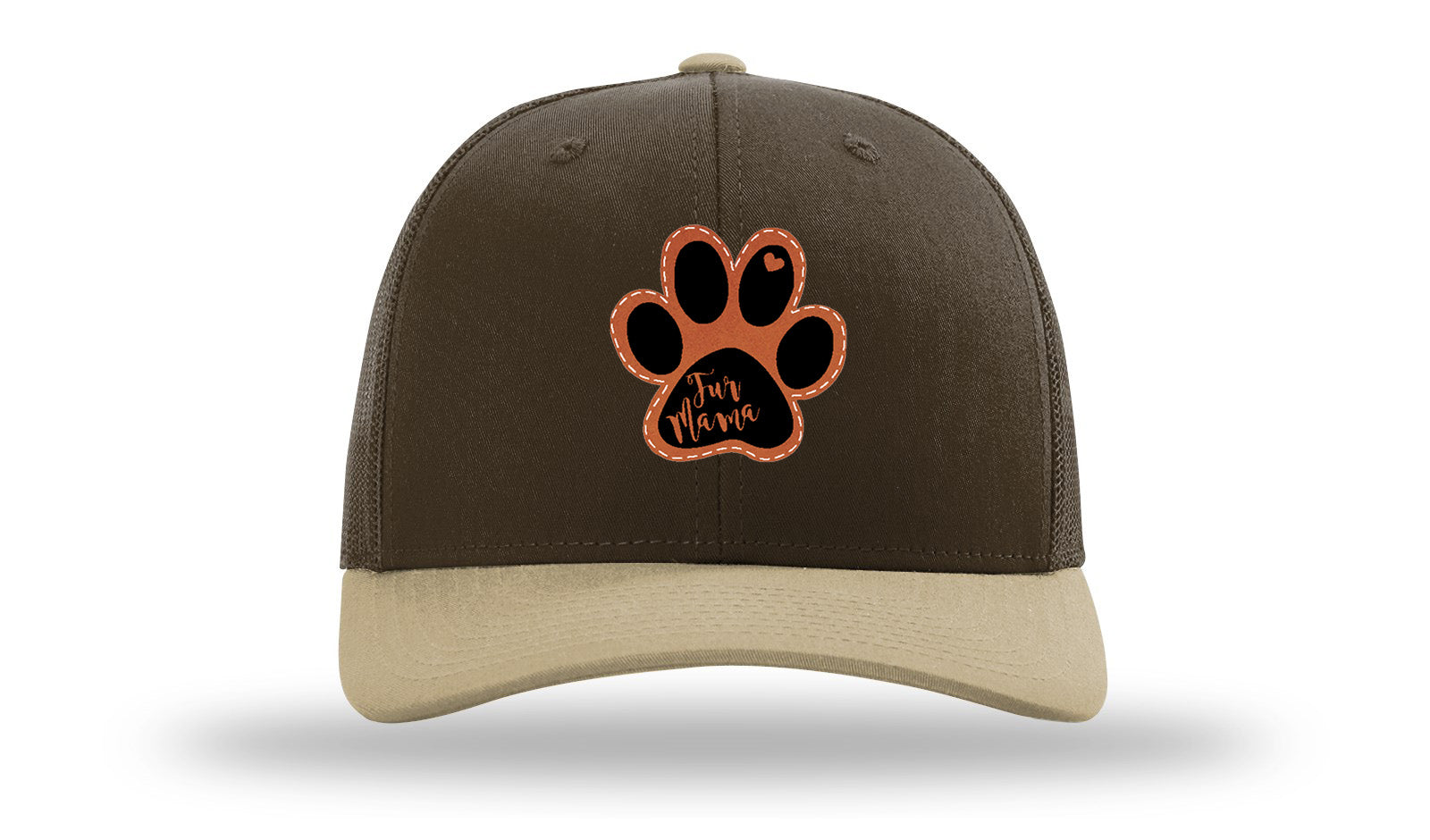 Fur Mama Leather Patch Richardson 112 Hat-Brown / Khaki - CMB