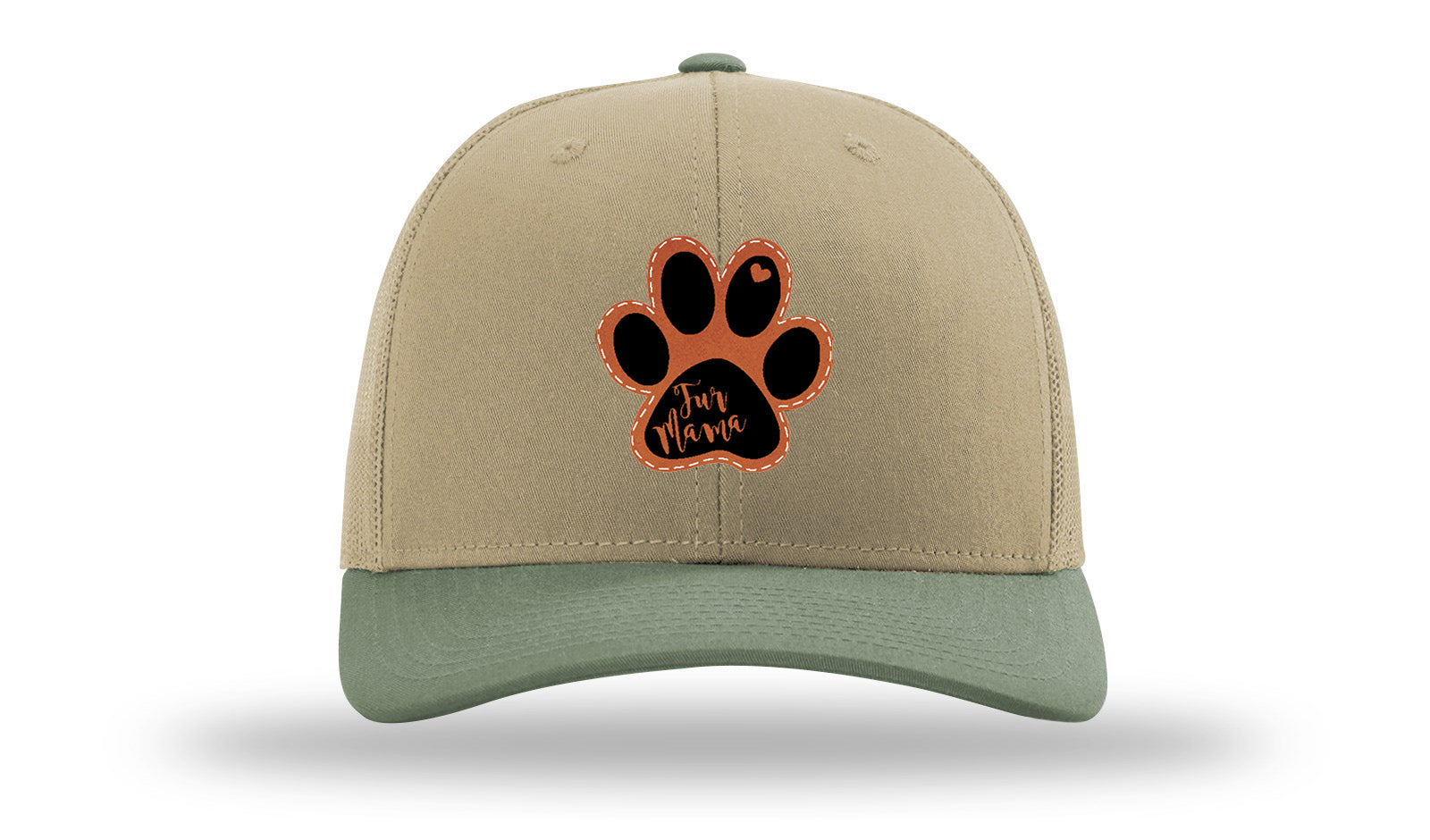 Fur Mama Leather Patch Richardson 112 Hat-Khaki / Loden - CMB