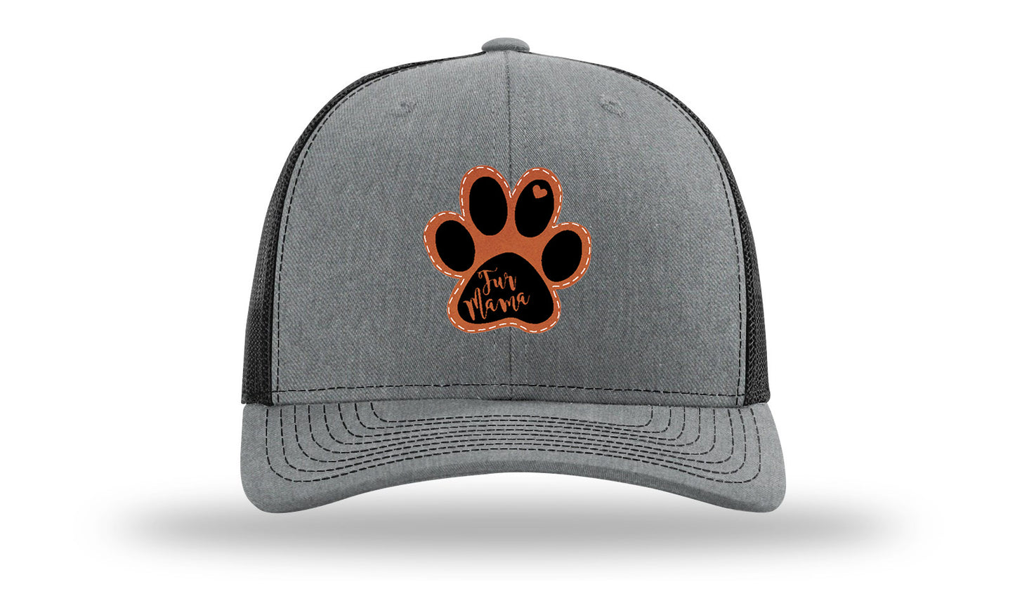Fur Mama Leather Patch Richardson 112 Hat-Heather Grey / Black