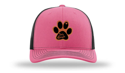 Fur Mama Leather Patch Richardson 112 Hat-Hot Pink / Black
