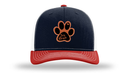 Fur Mama Leather Patch Richardson 112 Hat-Navy / White / Red