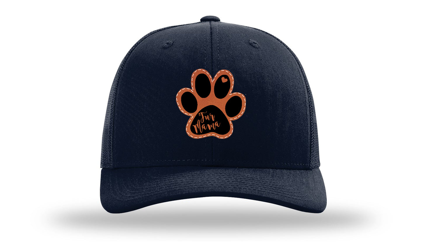 Fur Mama Leather Patch Richardson 112 Hat-Navy