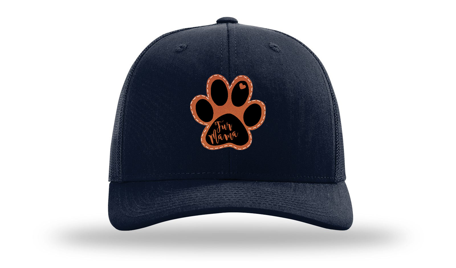 Fur Mama Leather Patch Richardson 112 Hat-Navy