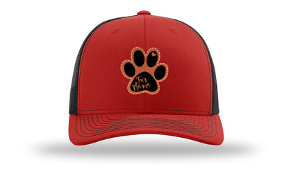 Fur Mama Leather Patch Richardson 112 Hat-Red / Black