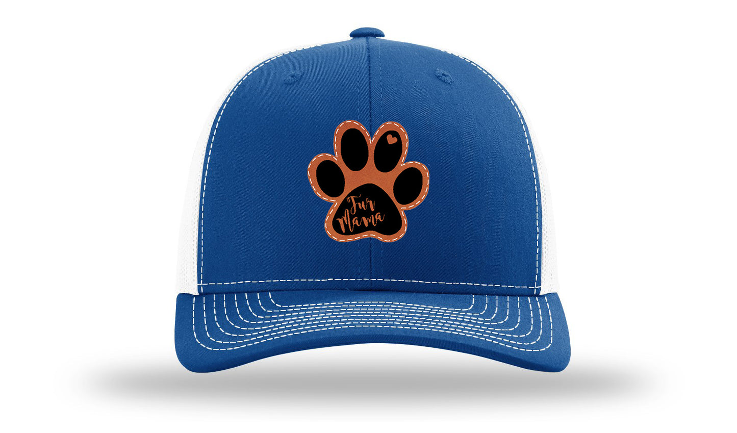 Fur Mama Leather Patch Richardson 112 Hat-Royal / White