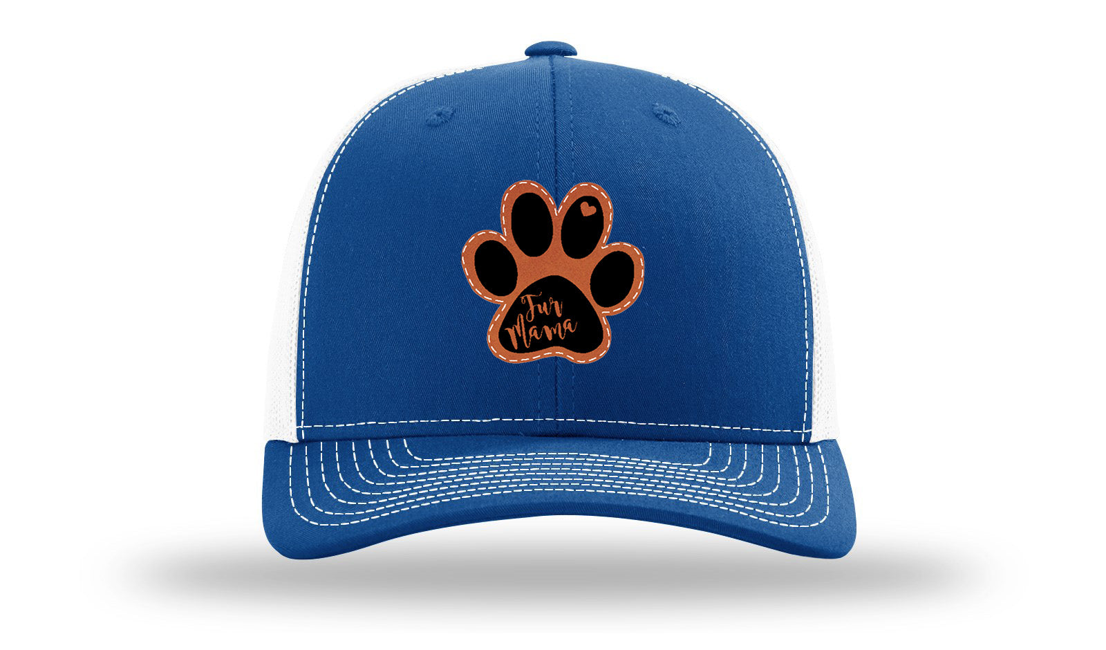 Fur Mama Leather Patch Richardson 112 Hat-Royal / White