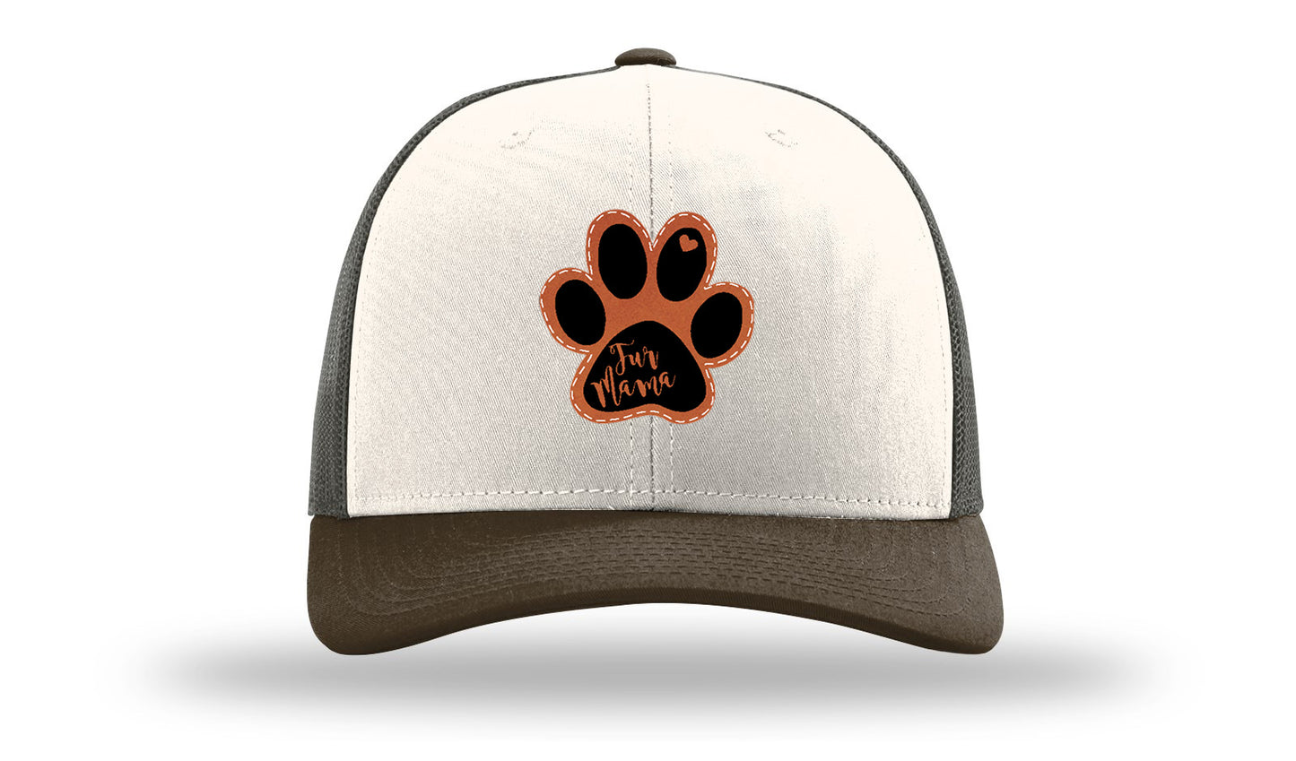 Fur Mama Leather Patch Richardson 112 Hat-Cream / Gray Brown / Brown