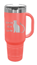 Load image into Gallery viewer, Crazy Cat Lady 40oz Handle Mug Laser Engraved
