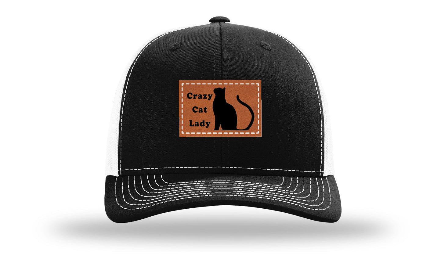 Crazy Cat Lady Leather Patch Richardson 112 Hat
