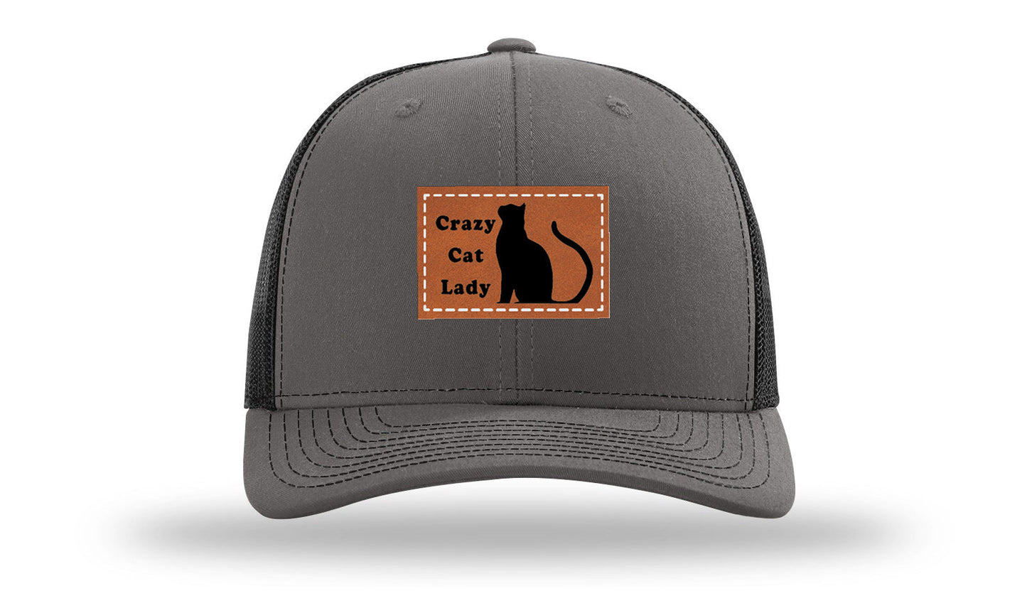 Crazy Cat Lady Leather Patch Richardson 112 Hat