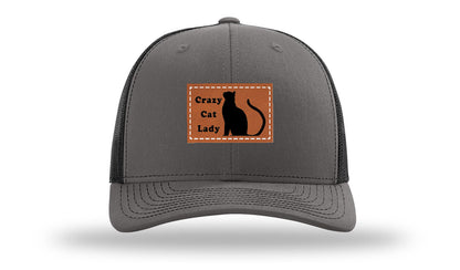 Crazy Cat Lady Leather Patch Richardson 112 Hat
