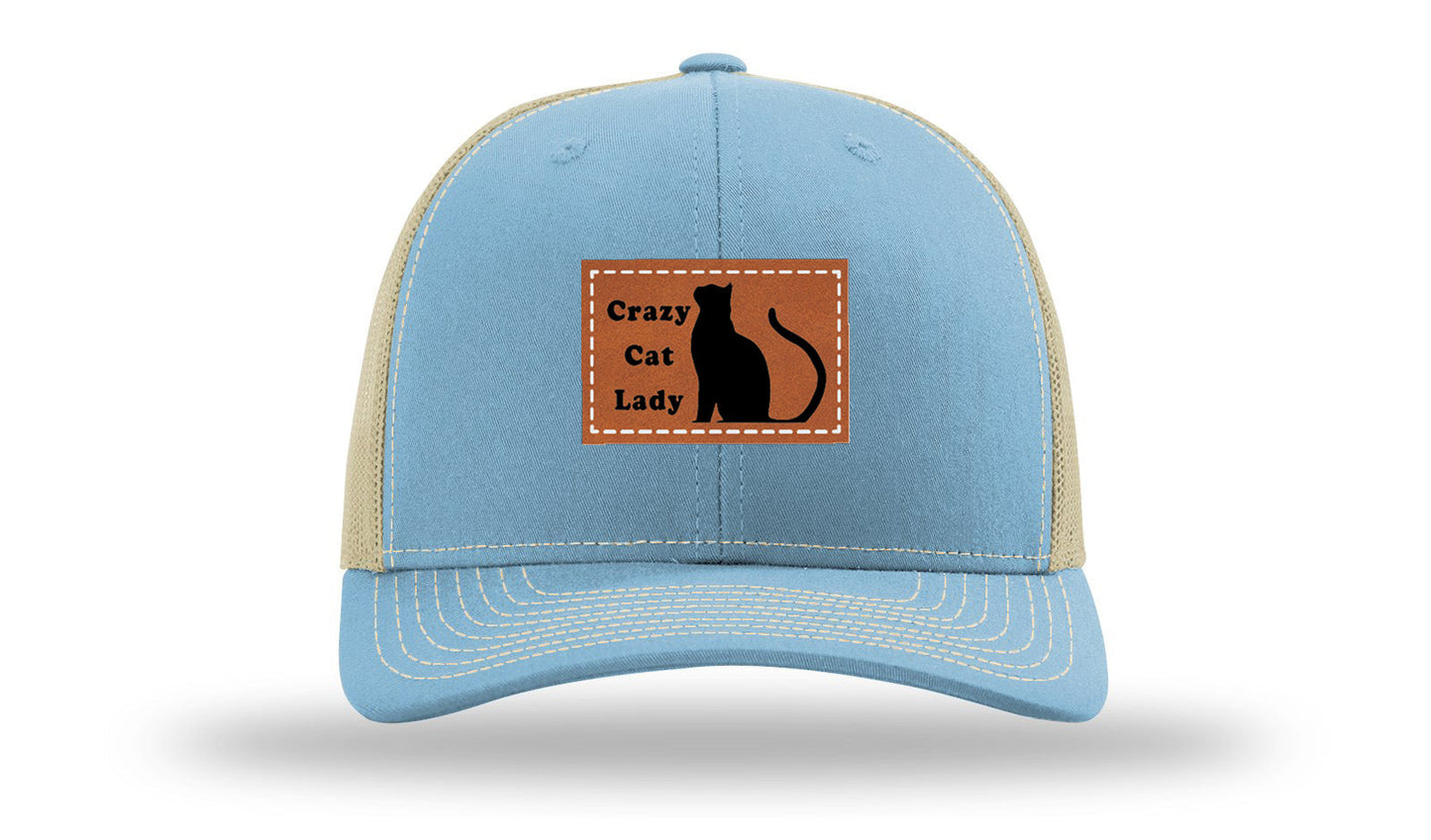 Crazy Cat Lady Leather Patch Richardson 112 Hat