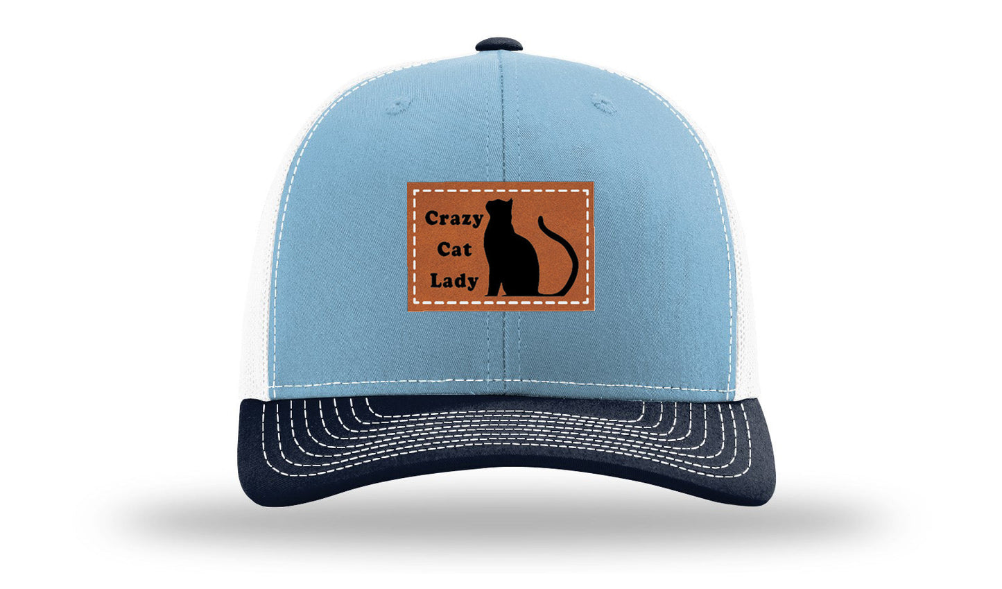 Crazy Cat Lady Leather Patch Richardson 112 Hat