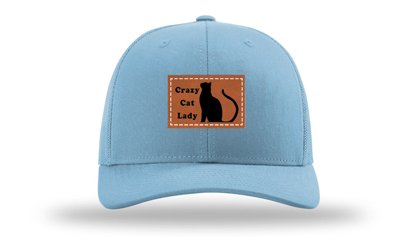 Crazy Cat Lady Leather Patch Richardson 112 Hat