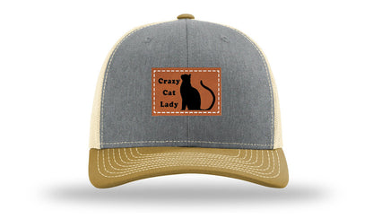 Crazy Cat Lady Leather Patch Richardson 112 Hat
