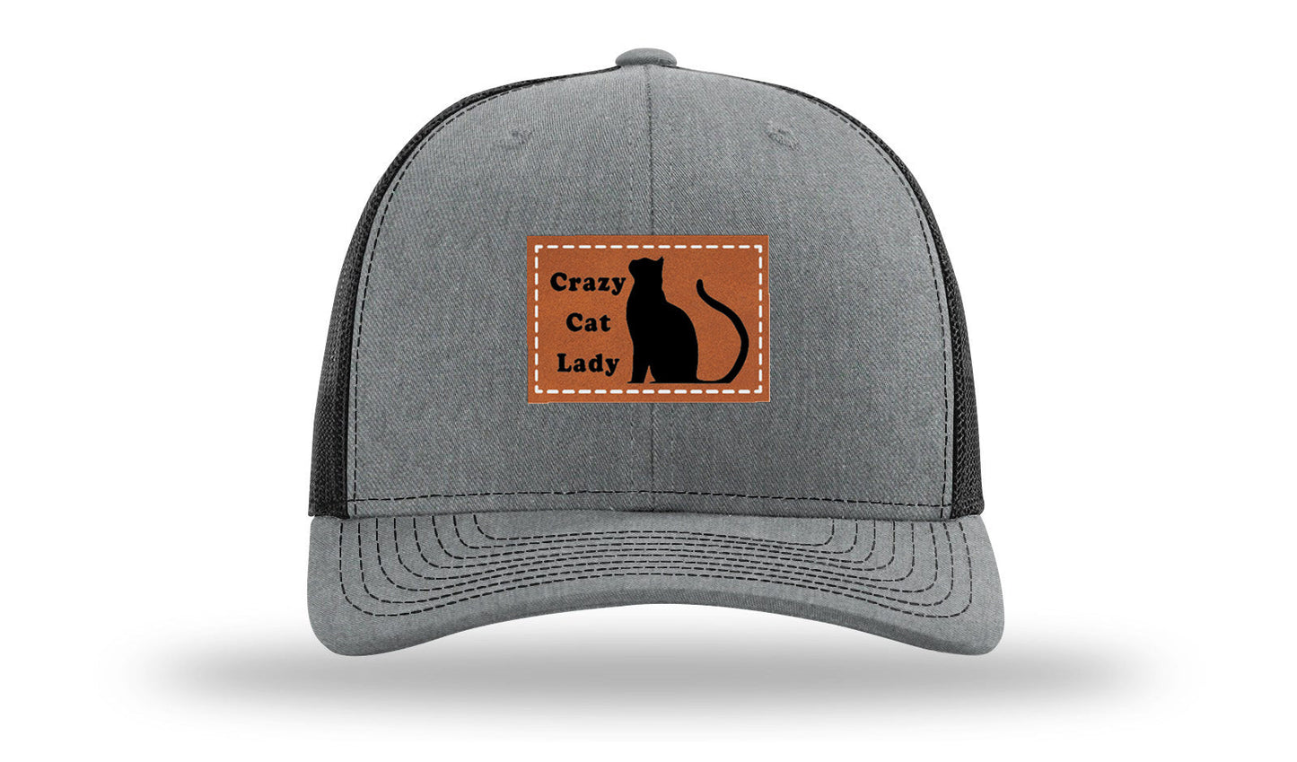 Crazy Cat Lady Leather Patch Richardson 112 Hat