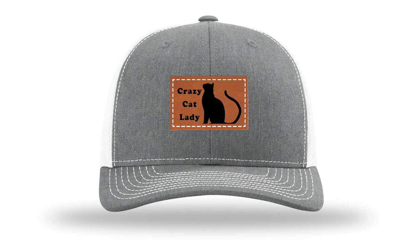 Crazy Cat Lady Leather Patch Richardson 112 Hat