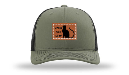 Crazy Cat Lady Leather Patch Richardson 112 Hat