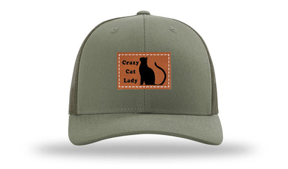 Crazy Cat Lady Leather Patch Richardson 112 Hat