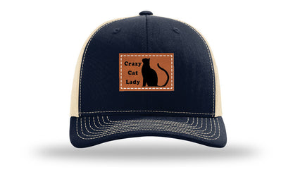 Crazy Cat Lady Leather Patch Richardson 112 Hat