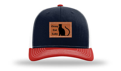 Crazy Cat Lady Leather Patch Richardson 112 Hat