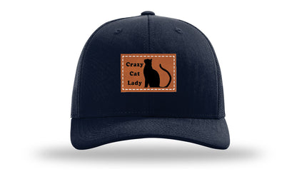 Crazy Cat Lady Leather Patch Richardson 112 Hat