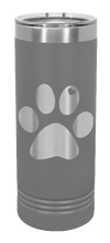 Load image into Gallery viewer, Paw Love Laser Engraved Skinny Tumbler (Etched)
