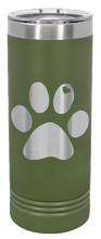 Load image into Gallery viewer, Paw Love Laser Engraved Skinny Tumbler (Etched)
