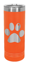 Load image into Gallery viewer, Paw Love Laser Engraved Skinny Tumbler (Etched)
