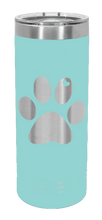 Load image into Gallery viewer, Paw Love Laser Engraved Skinny Tumbler (Etched)
