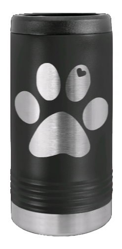 Paw Love Laser Engraved Slim Can Insulated Koosie